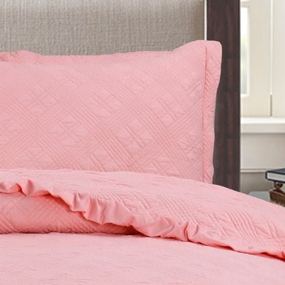 Kasentex All Season Cozy Diamond Design Quilt Set