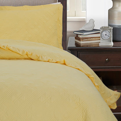 Kasentex All Season Cozy Diamond Design Quilt Set