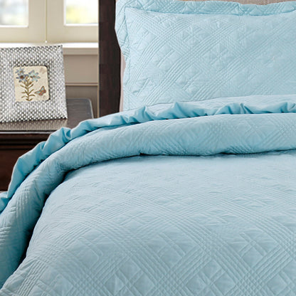 Kasentex All Season Cozy Diamond Design Quilt Set