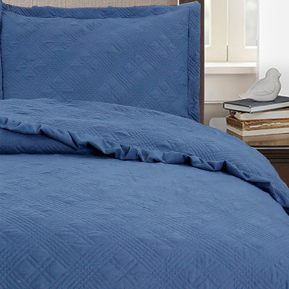 Kasentex All Season Cozy Diamond Design Quilt Set