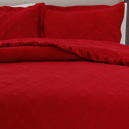 Kasentex All Season Cozy Diamond Design Quilt Set