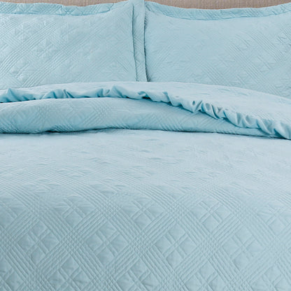 Kasentex All Season Cozy Diamond Design Quilt Set
