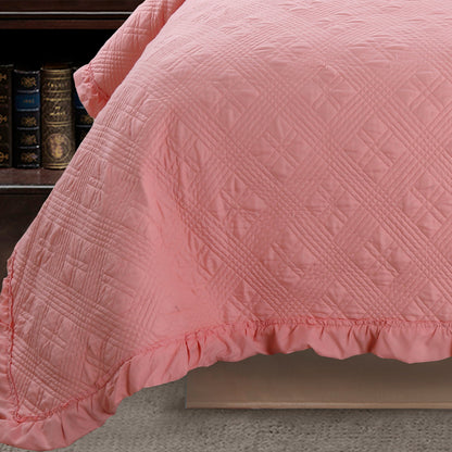 Kasentex All Season Cozy Diamond Design Quilt Set