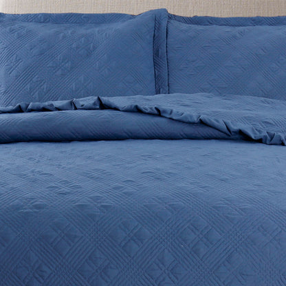 Kasentex All Season Cozy Diamond Design Quilt Set