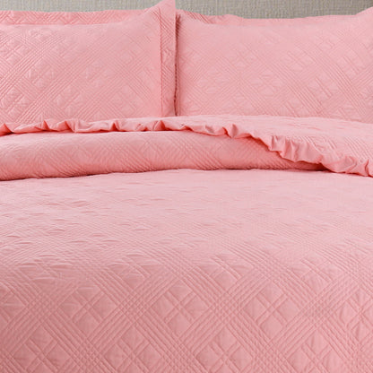 Kasentex All Season Cozy Diamond Design Quilt Set