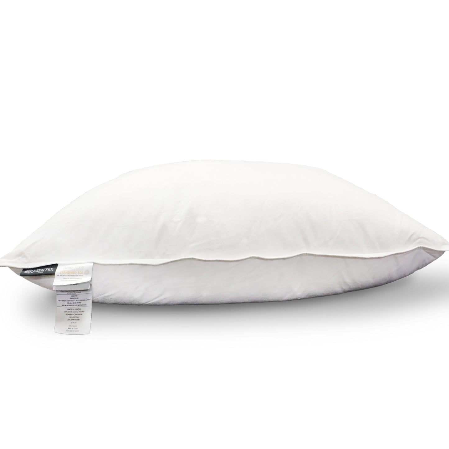 Kasentex 100% White Down and Feather Bed Pillows - Triple layer  Design, Organic Cotton - Kasentex