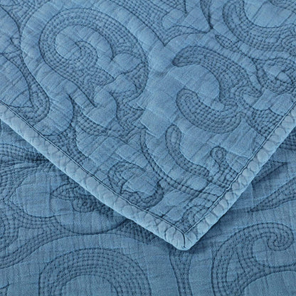 Kasentex 100% Cotton Ultra Soft Floral Pattern Quilt Bedspread Set