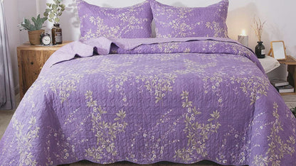 Kasentex Vintage Floral Country Chic Ultra Soft Quilt Set, Room Decor, Graduation Gifts