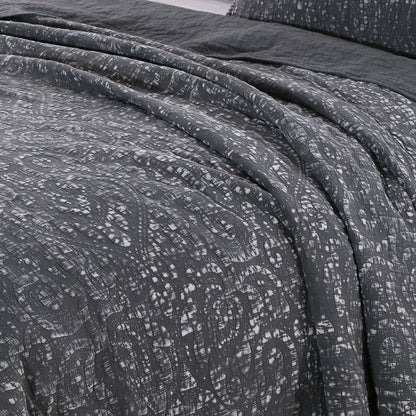 Kasentex 100% Cotton Ultra Soft Floral Pattern Quilt Bedspread Set