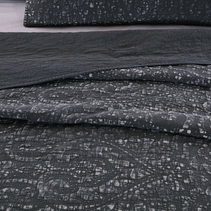 Kasentex 100% Cotton Ultra Soft Floral Pattern Quilt Bedspread Set