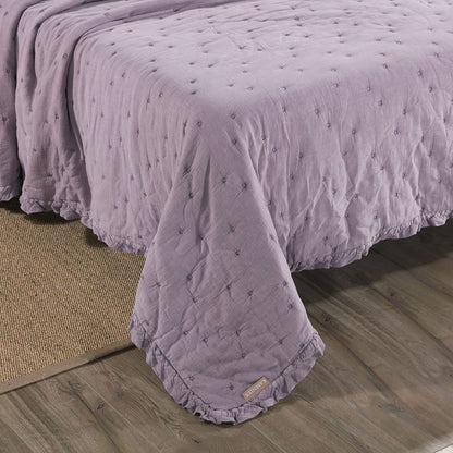 Kasentex Cotton Ultra Soft Dot Stitched Quilt Set