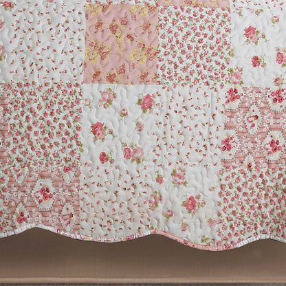 Kasentex Vintage Floral Country Chic Ultra Soft Quilt Set, Room Decor, Graduation Gifts