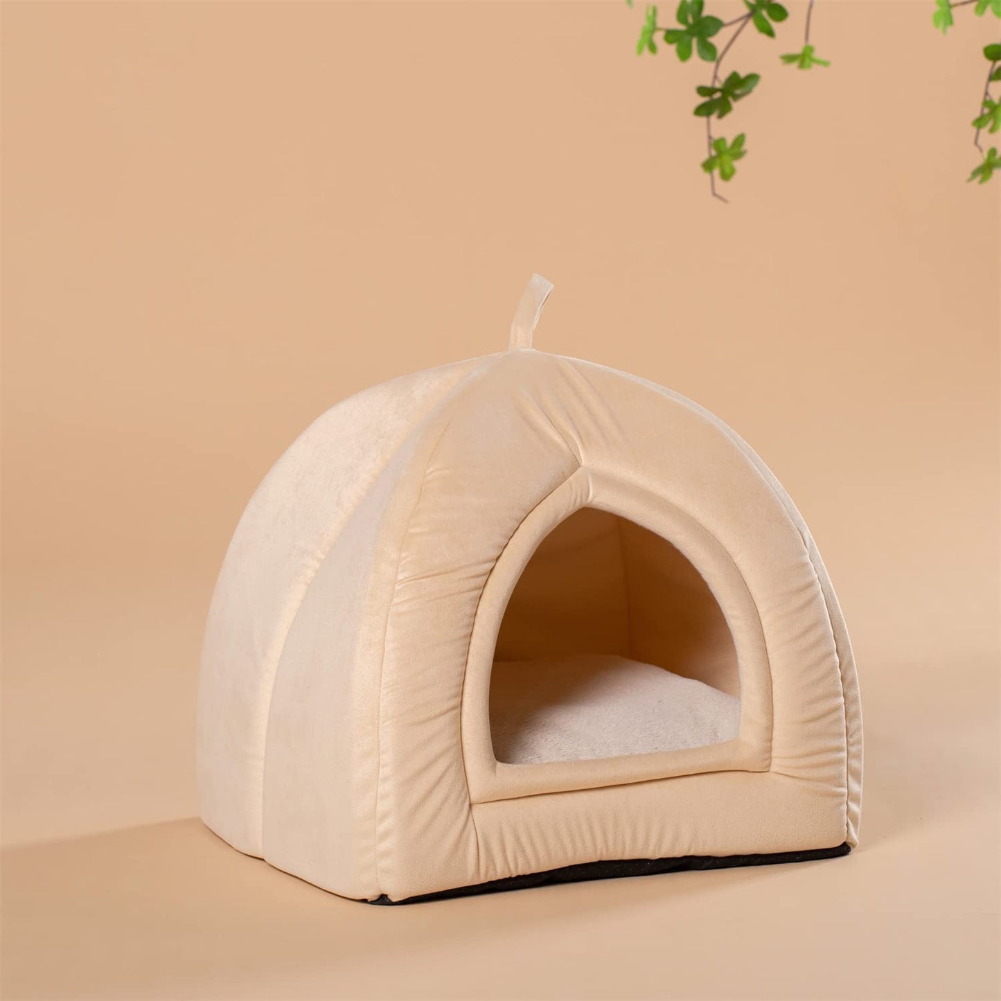 KASENTEX Cat Bed for Indoor Cats, 2-in-1 Cat House Pet Supplies for Large Cat or Small Dog - Animal Cave, Cat Tent with Removable Washable Pillow Cushion