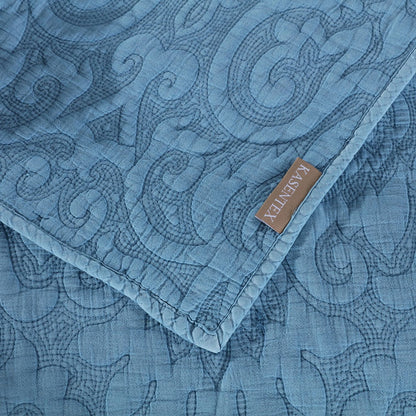 Kasentex Ultra Soft Stone-Washed Floral Design Quilt Set
