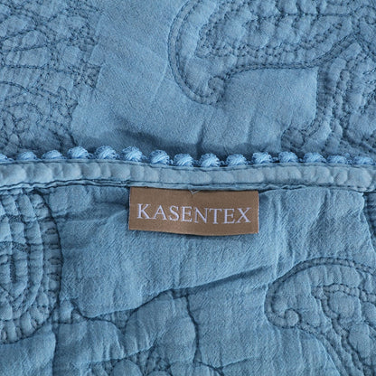 Kasentex 100% Cotton Ultra Soft Floral Pattern Quilt Bedspread Set