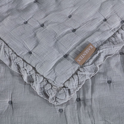 Kasentex Cotton Ultra Soft Dot Stitched Quilt Set