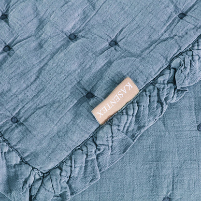 Kasentex Cotton Ultra Soft Dot Stitched Quilt Set