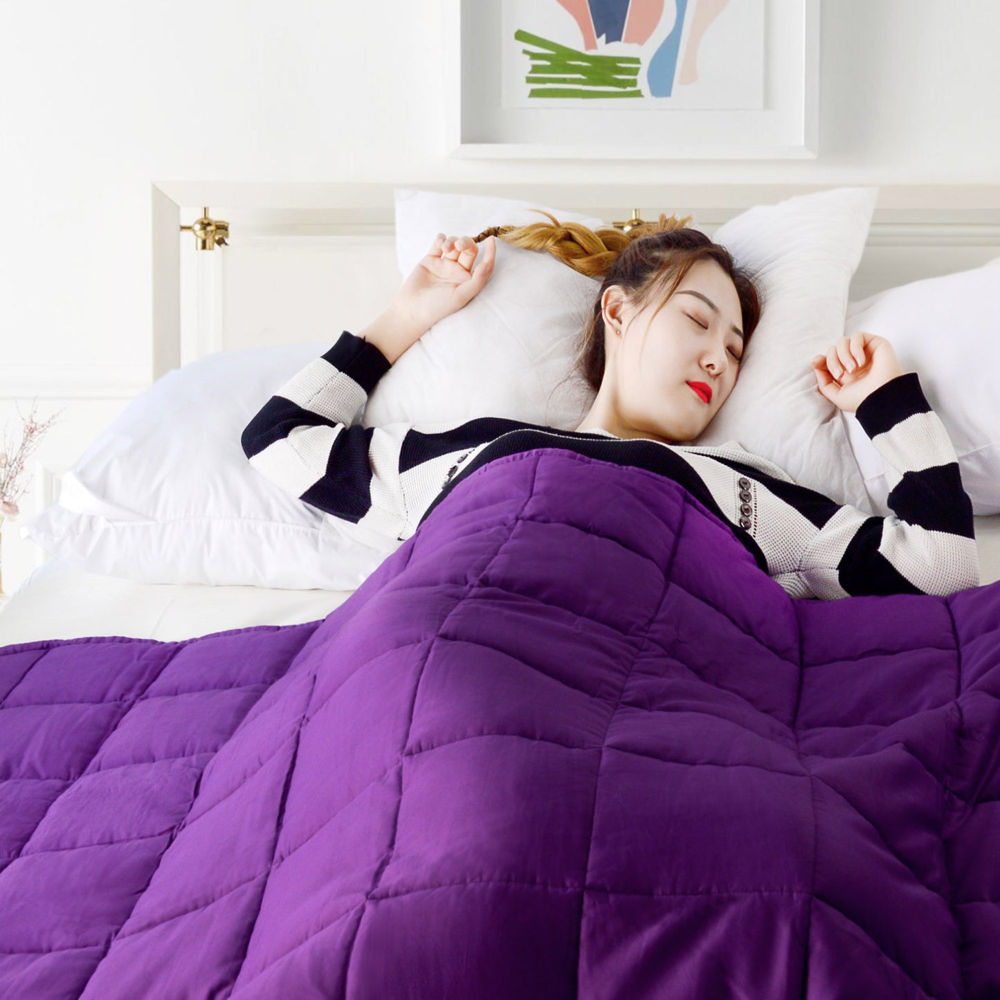 weighted blanket for restful sleep anxiety relief