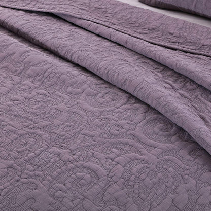 Kasentex 100% Cotton Ultra Soft Floral Pattern Quilt Bedspread Set