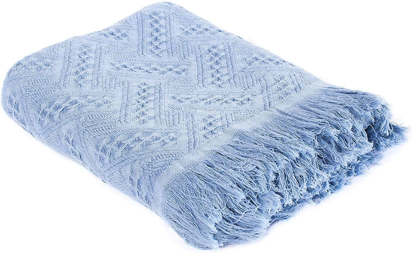 100% Cotton Throw Blankets Soft Lightweight Fall Spring