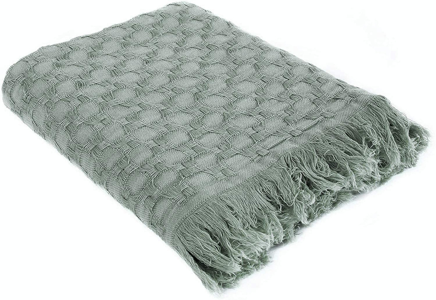 100% Cotton Throw Blankets Soft Lightweight Fall Spring