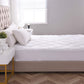 Kasentex Deluxe Fitted Mattress Pad Cover with Deep Pockets, White