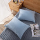 Kasentex Smooth Silky Cool Satin Touch Breathable Pillowcases Set with Zipper Enclosure