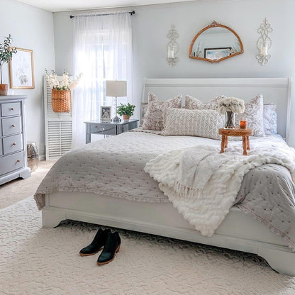 Kasentex Cotton Ultra Soft Dot Stitched Quilt Set