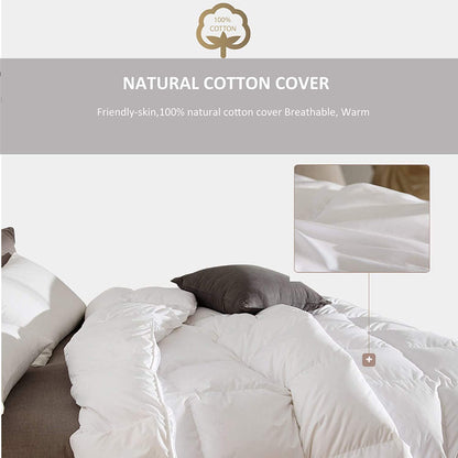 Kasentex Ultra Soft All Season Warm Winter Heavy Weights Down Comforter Duvet Insert, White