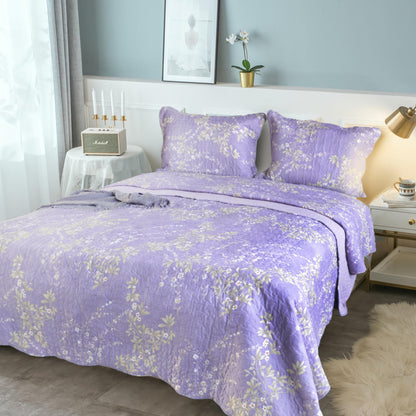 Kasentex Vintage Floral Country Chic Ultra Soft Quilt Set, Room Decor, Graduation Gifts