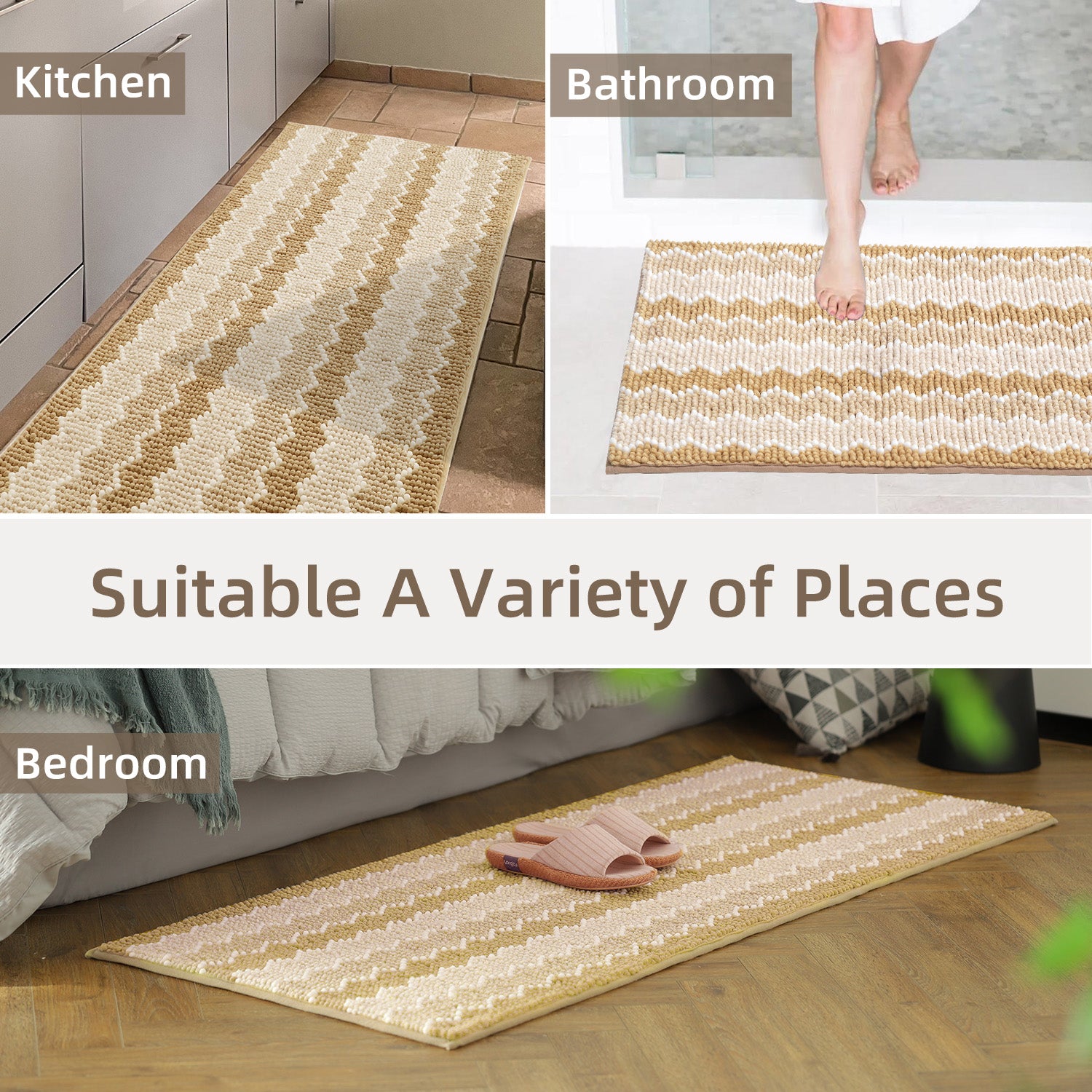 The SONORO KATE Bathroom Rug, Non Slip Bath Rugs, Soft Durable Thick C –  PROARTS AND MORE