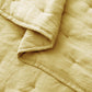 Yellow Dot Stitch Stone Washed Quilt Set