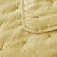 Yellow Dot Stitch Stone Washed Quilt Set