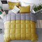 Kasentex Cozy 2-Tone Reversible Ultra Soft Heavy Comforter Set, Twin, Queen, King