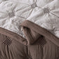 Kasentex Ultra Soft Diamond Stitch Design Quilt Set, Brown or Dark Grey