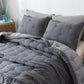 Kasentex Ultra Soft Diamond Stitch Design Quilt Set, Brown or Dark Grey