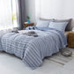 Kasentex Luxury Soft  Prewashed Technique Quilt Set with Box and Stripe Design, Reversible with Shams - Kasentex