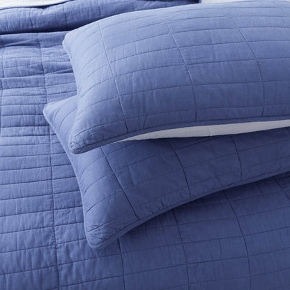 Kasentex Ultra Soft Cotton Oversized Bedspread Set, Blue or Red, Room Decor, Graduation Gifts