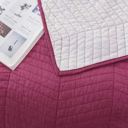 Kasentex Ultra Soft Cotton Oversized Bedspread Set, Blue or Red, Room Decor, Graduation Gifts