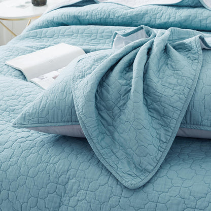 Kasentex Ultra Soft Coastal Design Bedspread Set, Green or Yellow, Room Decor, Graduation Gifts