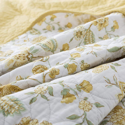 Kasentex 100% Cotton Summer Ultra Soft Floral Design 3 Piece Reversible Bedding Set, Room Decor, Graduation Gifts