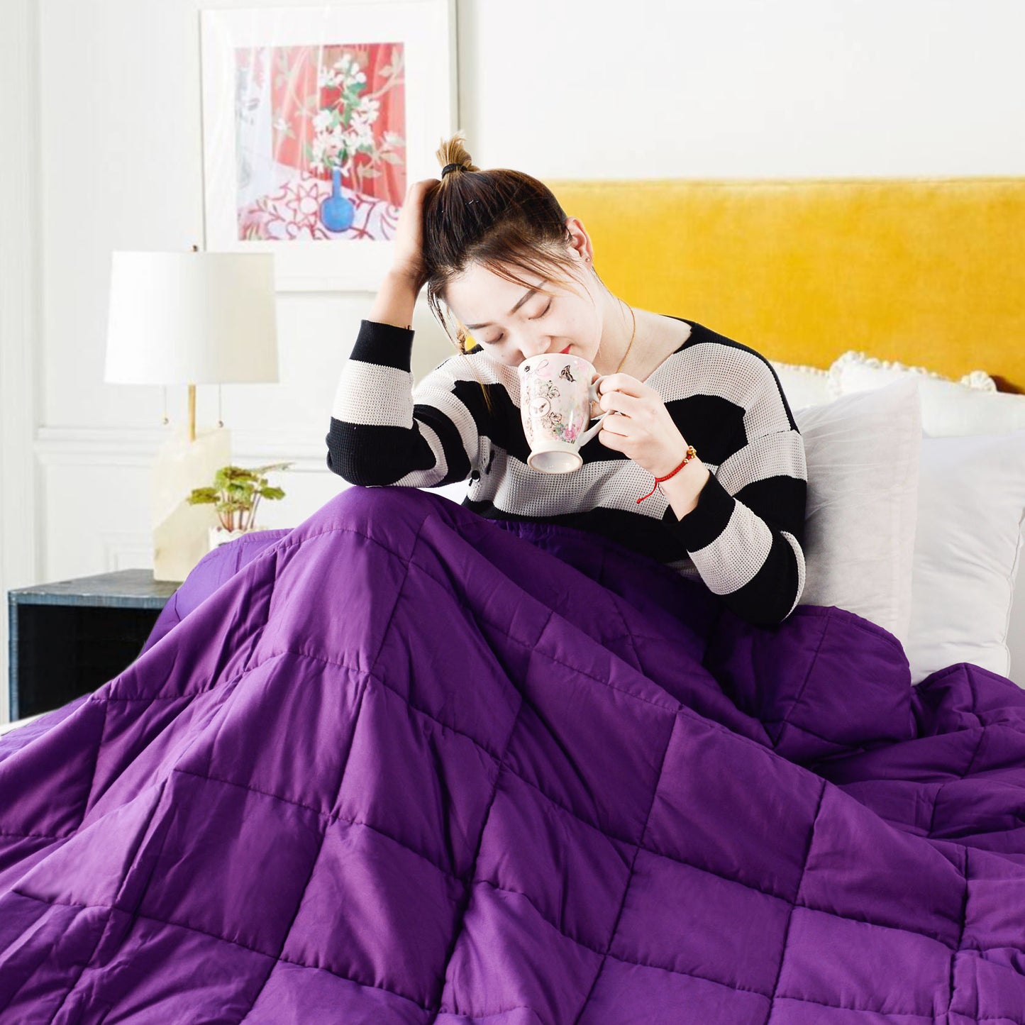 weighted blanket for restful sleep anxiety relief