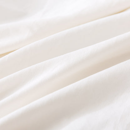 Kasentex Ultra Soft All Season Zipper Closure Duvet Cover Set, Cloud White, Room Decor, Graduation Gifts