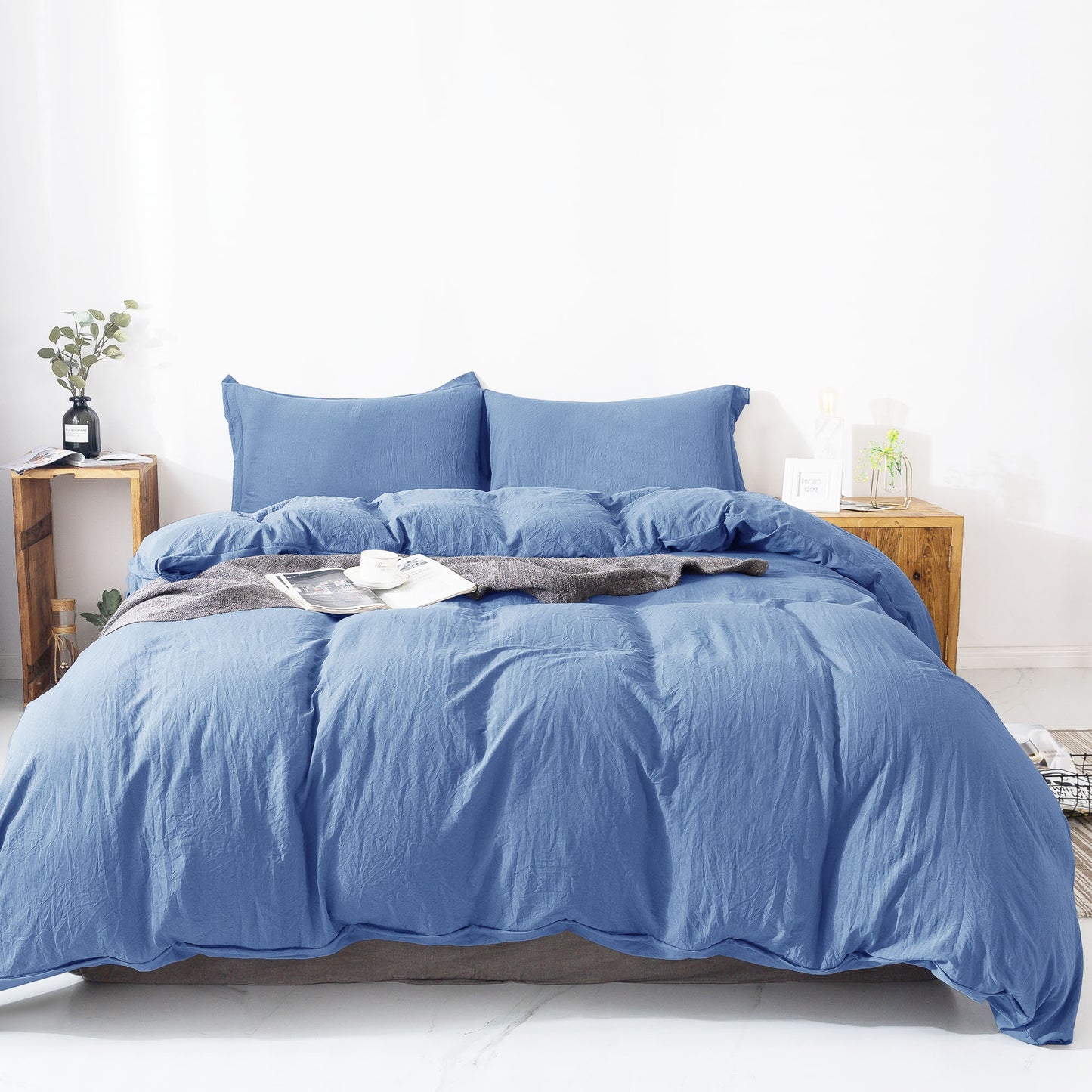 Kasentex Ultra Soft All Season Zipper Closure Duvet Cover Set, Cloud White