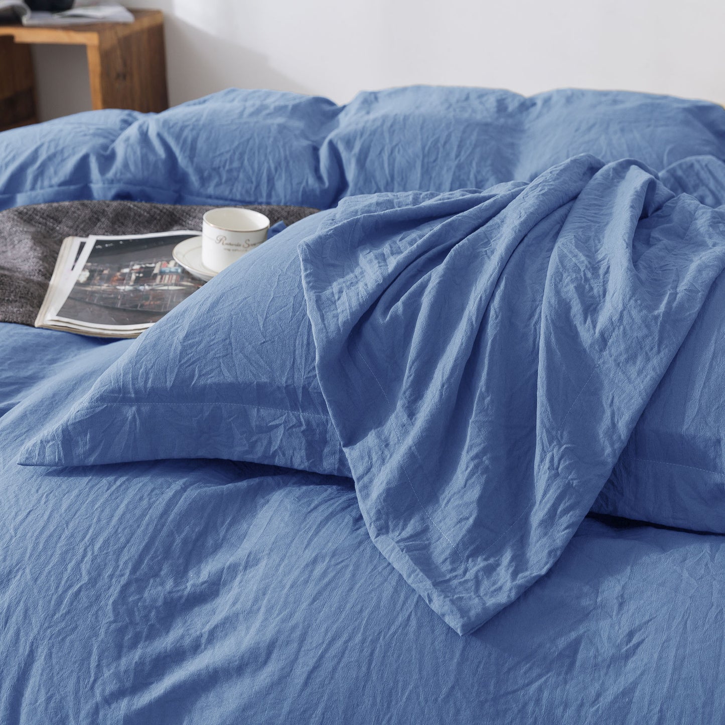 Kasentex Ultra Soft All Season Zipper Closure Duvet Cover Set, Cloud White