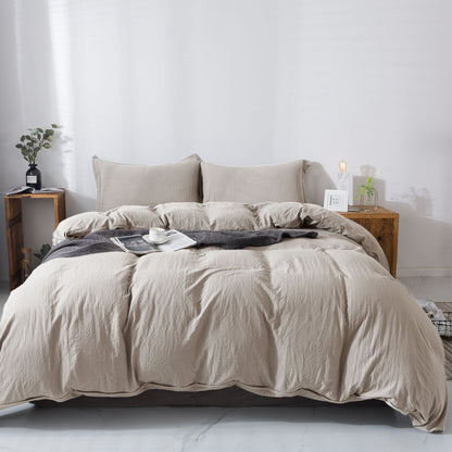 Kasentex Ultra Soft All Season Zipper Closure Duvet Cover Set, Cloud White, Room Decor, Graduation Gifts