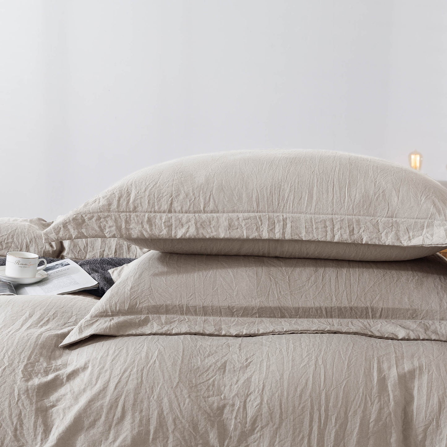 Kasentex Ultra Soft All Season Zipper Closure Duvet Cover Set, Cloud White