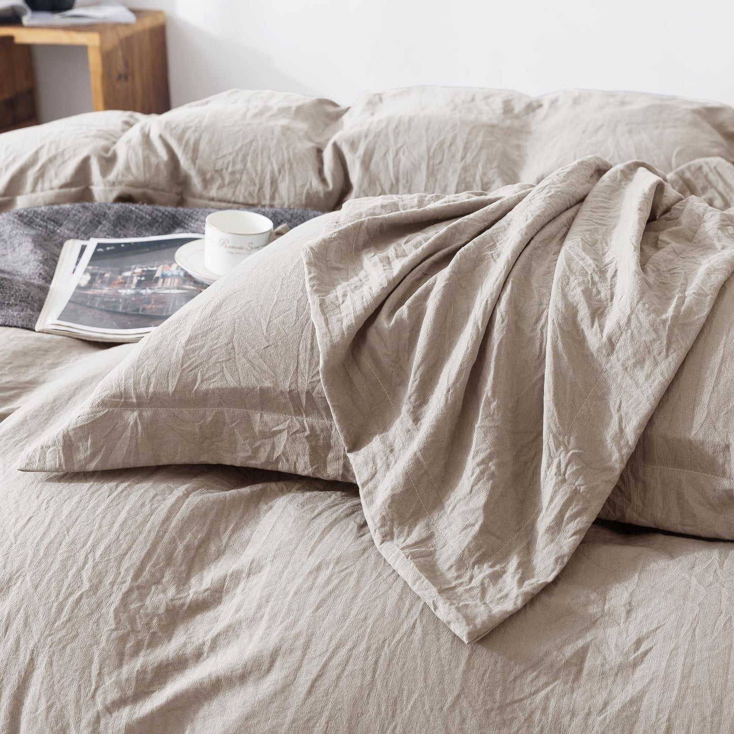 Kasentex Ultra Soft All Season Zipper Closure Duvet Cover Set, Cloud White