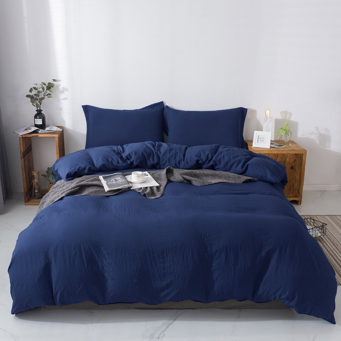 Kasentex Ultra Soft All Season Zipper Closure Duvet Cover Set, Cloud White