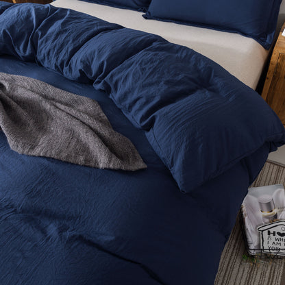 Kasentex Ultra Soft All Season Zipper Closure Duvet Cover Set, Cloud White, Room Decor, Graduation Gifts